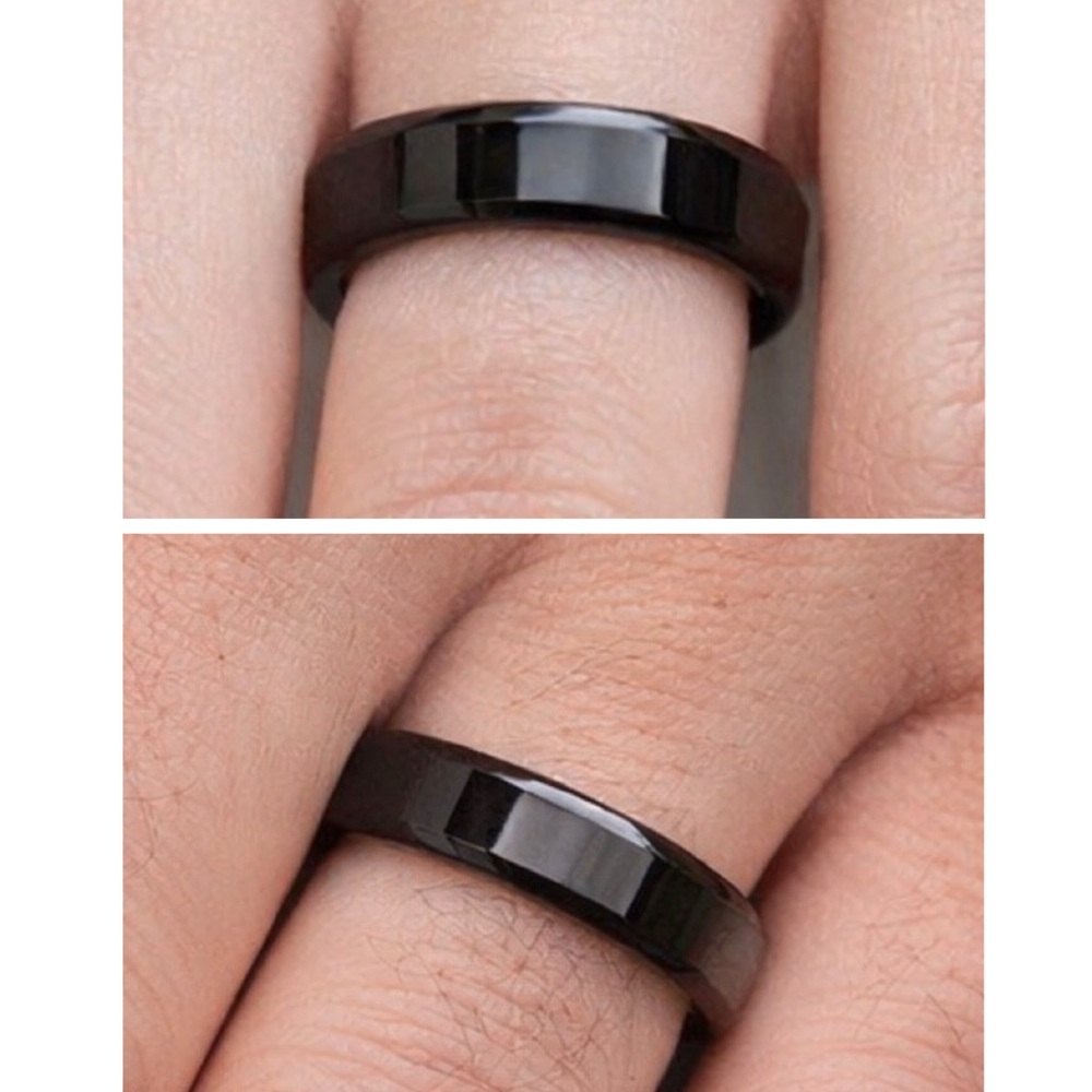 Size 11 Stainless steel plated beveled edge band